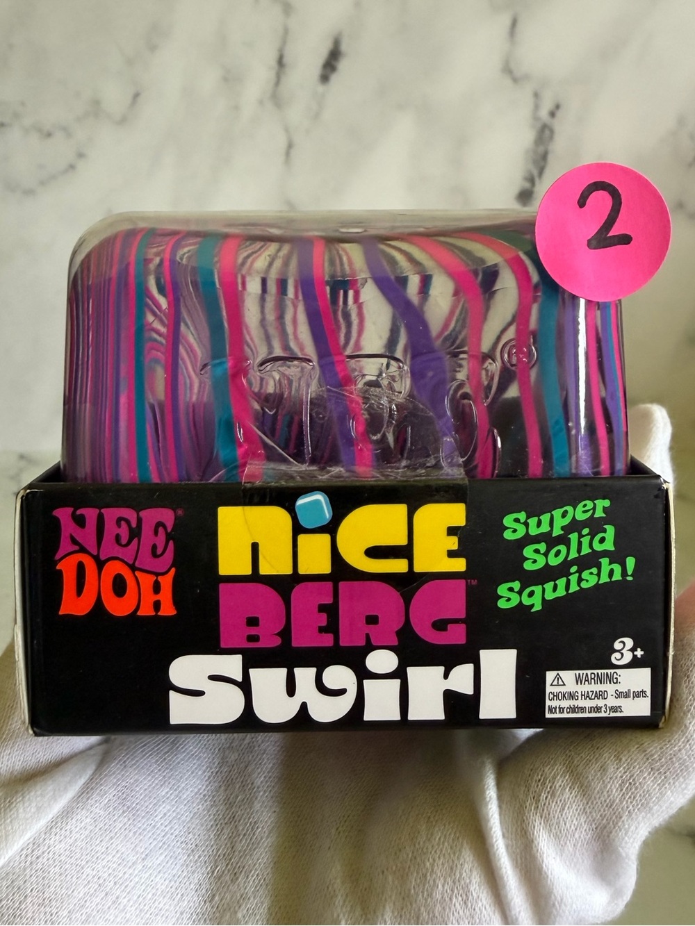 NeeDoh Nice Berg Swirl Purple Pink Blue